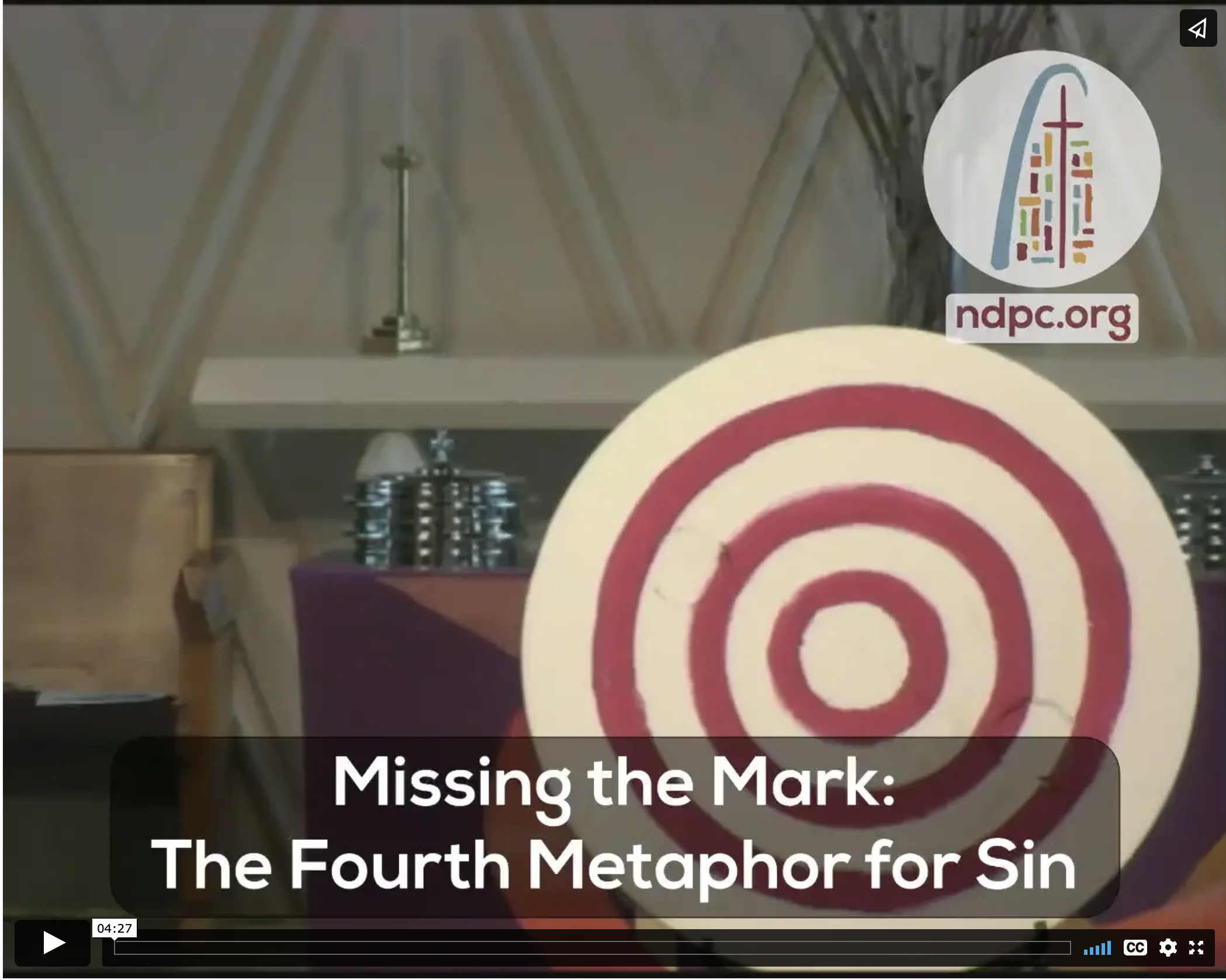 Video link to 4th classical metaphor for Sin: Missed Mark